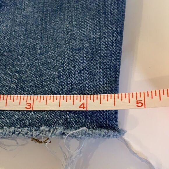 PACSUN blue stretch ankle jeggings embroidered rose detail medium wash SZ 28 - Picture 12 of 12